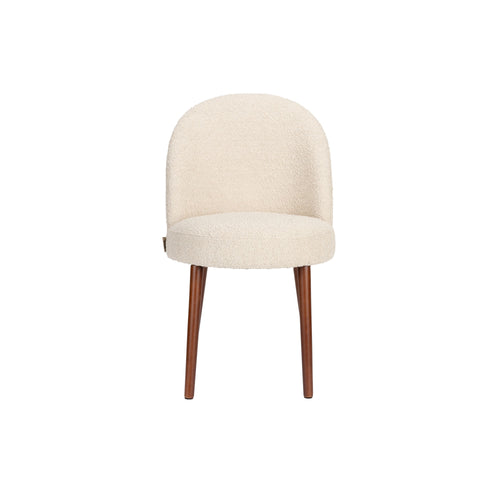Dutchbone Barbara Eetkamerstoelen Bouclé Beige - Set van 2