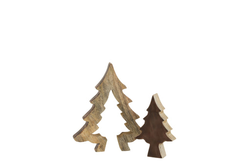 J-Line decoratie Kerstboom Puzzel - hout - bruin/naturel - small - vtwonen shop
