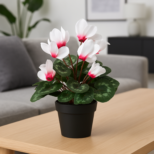 Flourify - kunstplant - Cyclaam - 30 cm - bundel van 2