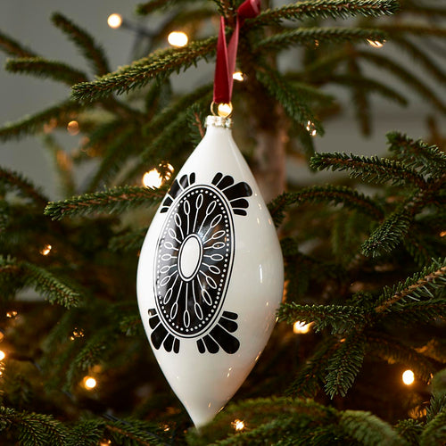 Rivièra Maison Folktale Drop Ornament  - Glas - Off White - vtwonen shop