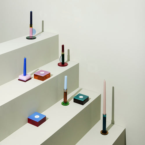 Hübsch kandelaar Dust - kristal - 9x9xh4cm