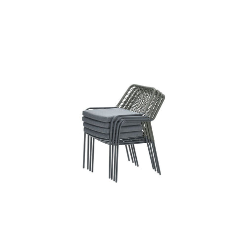 Dido dining fauteuil - carbon black - rope mosgroen - mystic grey - vtwonen shop