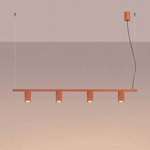 Sollux Lighting Kroonluchter RAYO 4 rode oker - 122x6x208cm