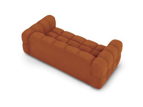 Cosmopolitan Design Bank Sky 3-zits, flueel, terracotta - 102x214x70cm