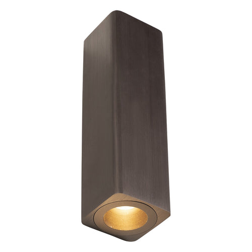 Atmooz wandlamp Bertrix - geborsteld brons - Ø 4,5 x H 16 cm - geïntegreerde led