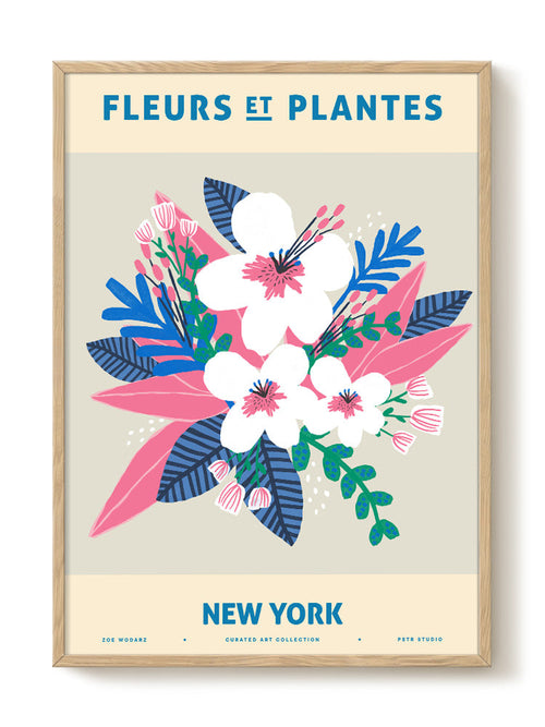 Zoe - Fleurs et Plantes - New York - PSTR studio Kunst Poster - vtwonen shop