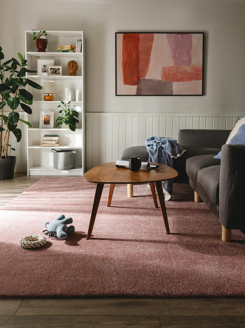 benuta wasbaar shaggy vloerkleed Melvin - roze - 120x170 cm
