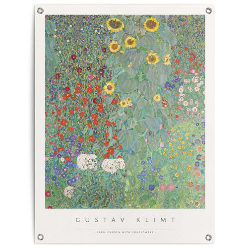 Reinders tuinposter Gustav Klimt - Zonnebloemen - 80x60cm