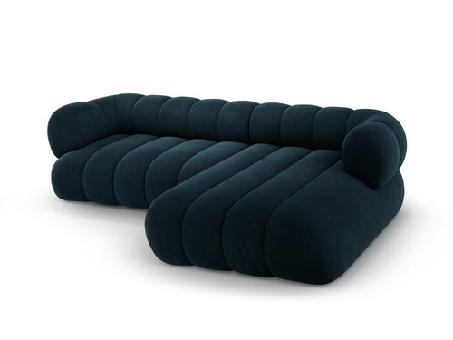 Cosmopolitan Design rechter hoekbank Koge 5-zits, flueel diepe olie - 165x270x70cm