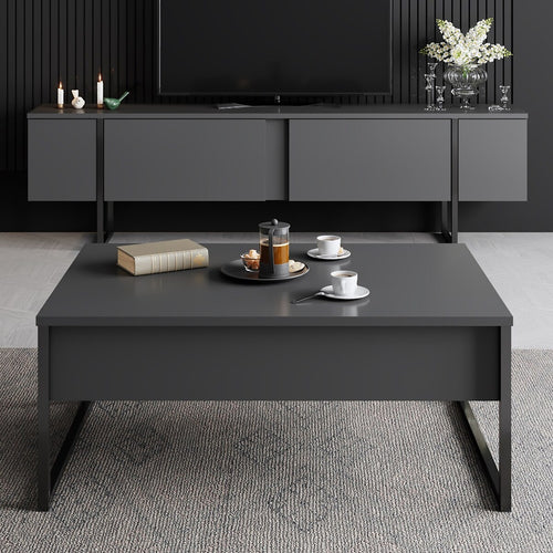 Calicosy - Luxe TV-meubel - Antraciet - 30x180x50 cm