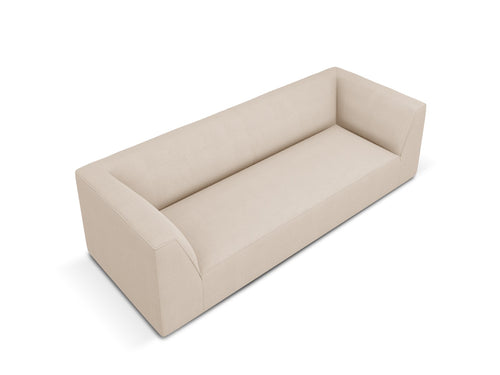 Micadoni Bank Ruby 3-zits, structurele stof, beige - 93x232x69cm
