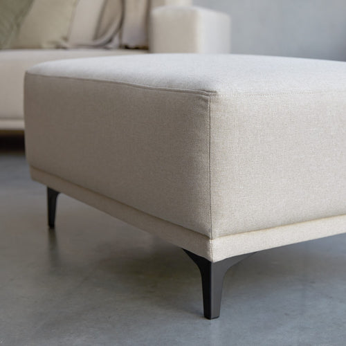 Tikamoon Voetenbank in ecru stof - Beige