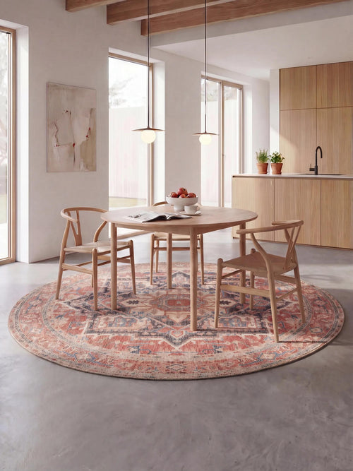 benuta vloerkleed Lorenzo - rood - ø 240 cm
