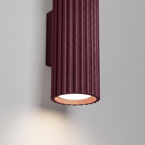 Sollux Lighting Wandlamp KARBON 30 bordeaux - 6,5x8,5x30cm