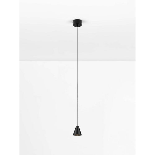 Nova Luce IRMOS Slanke hanglamp voor aan het plafond, zandkleurig zwart, LED 5W 371lm 3000K