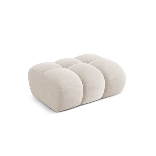 Cosmopolitan Design - Poef Treno chenille lichtbeige - 70x90x42cm
