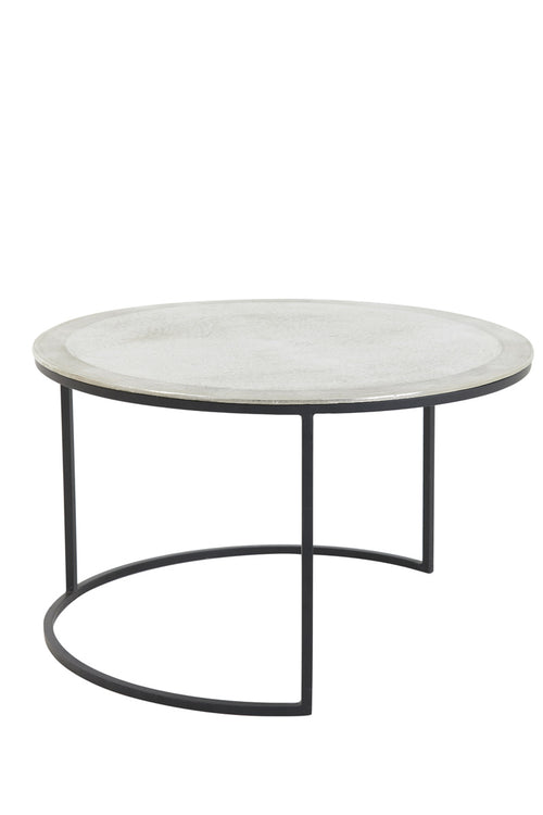 Light & Living tafel  - zilver - 75x75x45 cm