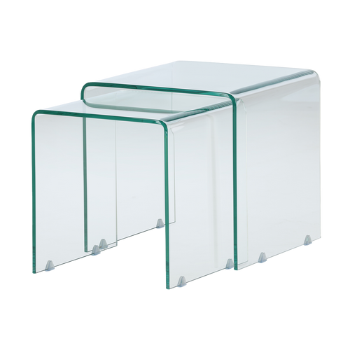 Nest living Cornelis Glazen Bijzettafels  - Set Van 2