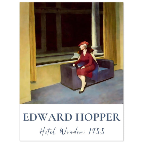 Artfulprints  Edward Hopper - Hotel window   poster 30x40 cm - vtwonen shop