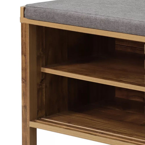 Calicosy - LIAM Bank - Donker hout - 112x43,5x51 cm