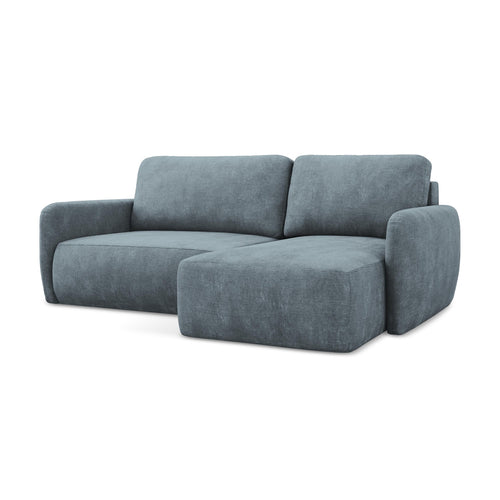 LaMiaSofa hoekbank rechts Corle - chenille stof - jeans - 207x148x86