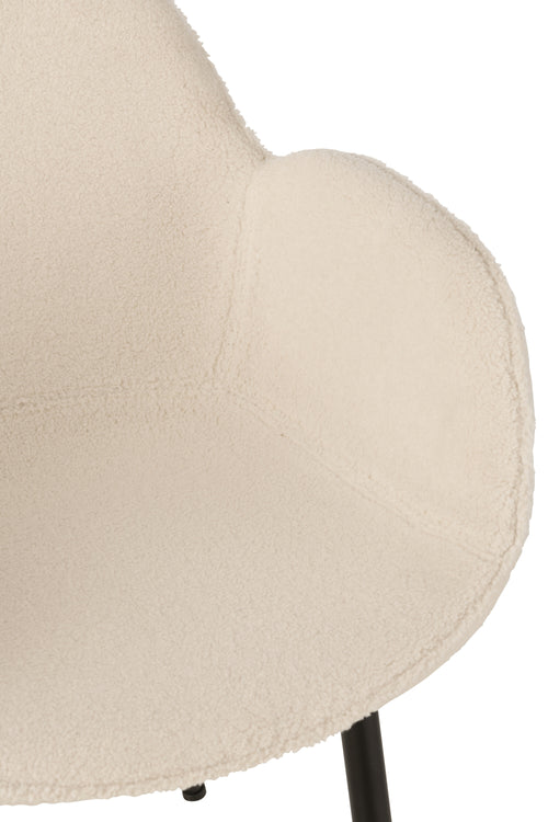 J-Line stoel - stof/metaal - wit - vtwonen shop