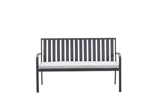 Bruno parkbank - aluminium - carbon black - valley sand - vtwonen shop