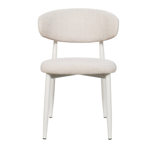 Giga Meubel Eetkamerstoel Alexia - Beige/Wit - Set van 2 - vtwonen shop