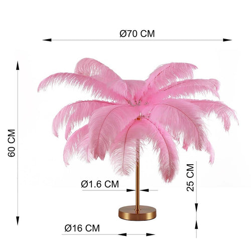 Kare Design Tafellamp - veren - roze - vtwonen shop
