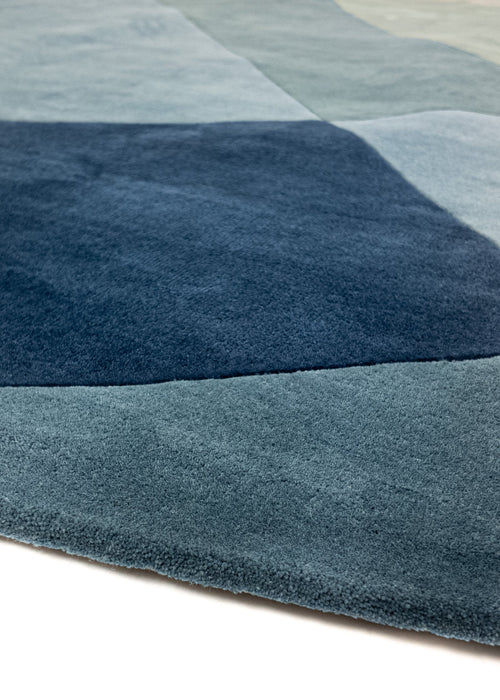 Vloerkleed MOMO Rugs Rhythmic Tides Indigo Round 200 cm Rond - vtwonen shop