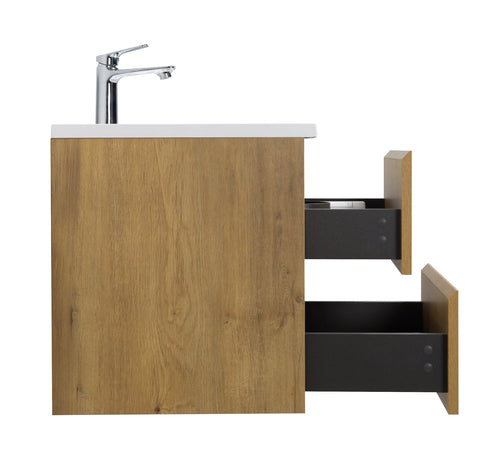 Badplaats Badkamermeubel Set Angela 60 cm – Eiken – Badmeubel met Wastafel