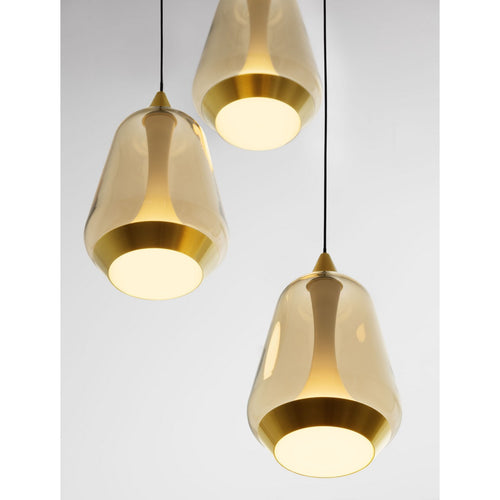 Nova Luce ALISH Hanglamp met clusterontwerp, messing goud, mat zwart, champagne, Triac dimbare LED 24W 1299lm 3000K