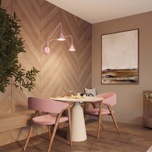 Sollux Lighting Wandlamp NOX 2 roze met schakelaar - 150x80x30cm