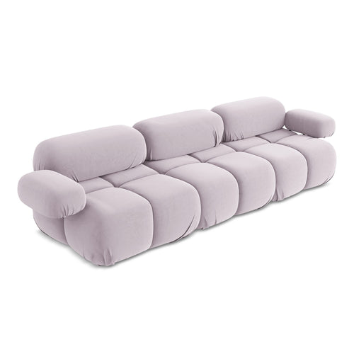 LaMiaSofa 3-zits bank Sanremo - velours - lavendel - 285x96x70