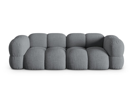 Cosmopolitan Design Bank Loretto 4-zits, structurele stof grijs - 100x250x68cm