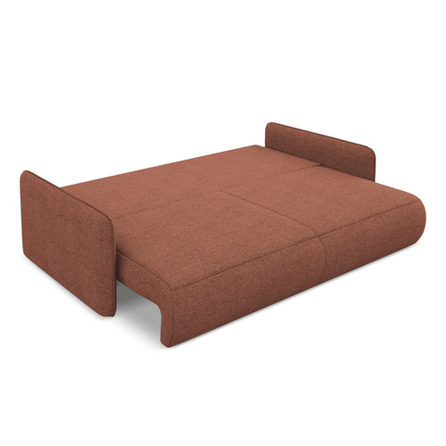 LaMiaSofa 3-zits slaapbank Palermo - chenille stof - gedempt roze - 216x105x86
