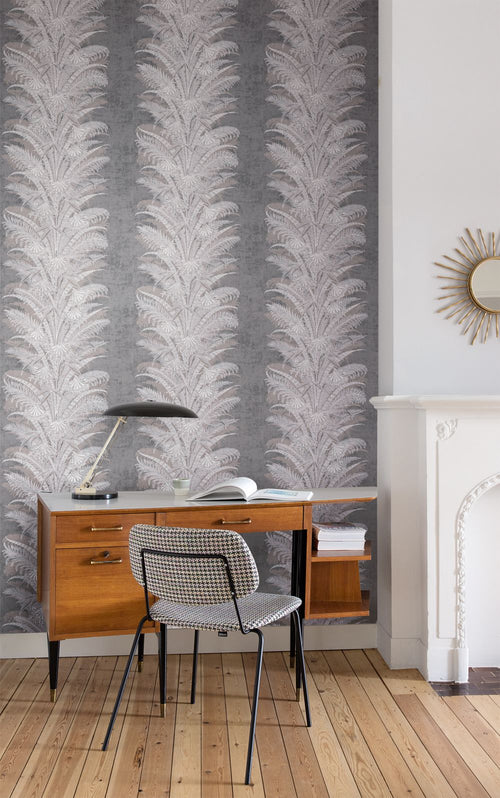 Masureel behang veren grijs - 53 cm x 10.05 m - 630077 - vtwonen shop