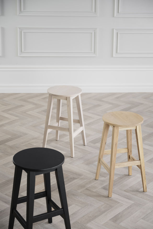Rowico Home Austin houten barkruk naturel - 65 cm - set van 2