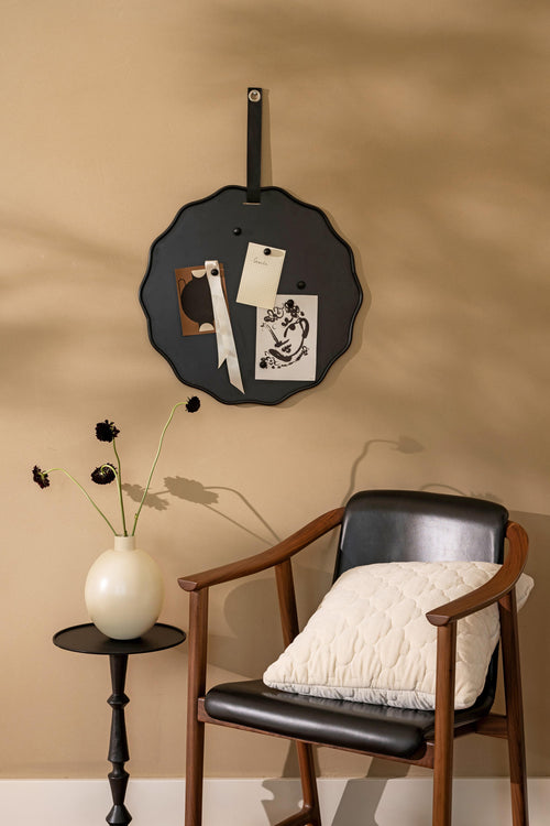 vtwonen Memobord - Metaal - Zwart - 51x51x2cm