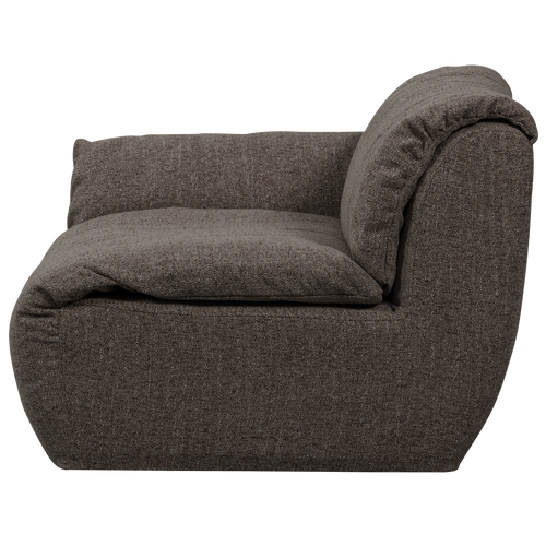 WOOOD 1-zits met arm links Baggy - Grijs - Geweven Stof - 81x114x101 - vtwonen shop