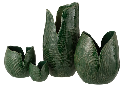 J-Line vaas Thibault - keramiek - groen - extra large