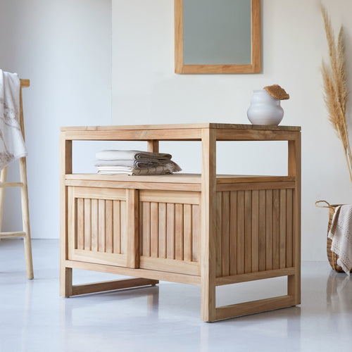 Tikamoon Opbergmeubel in massief teak 90 cm - Naturel