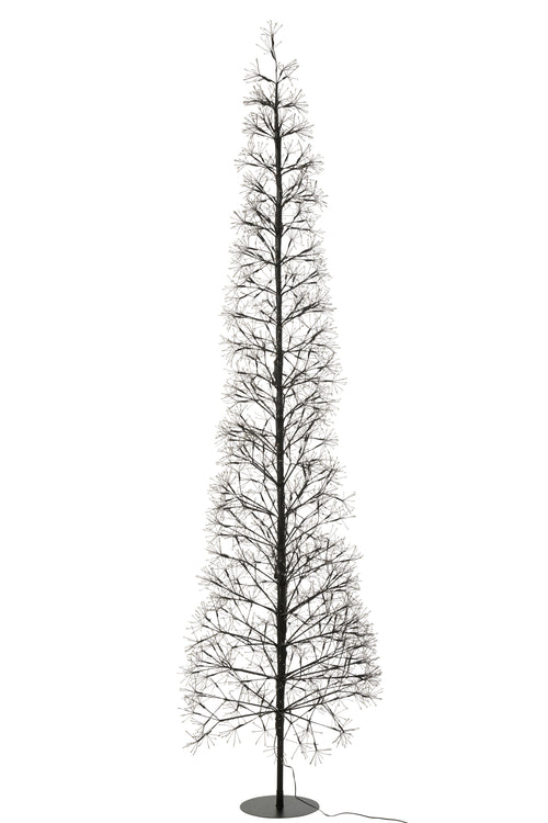 J-Line decoratie Boom - warm witte - ijzer - zwart - extra large - LED lichtjes - vtwonen shop