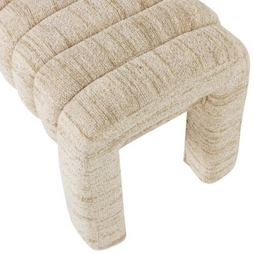 WOOOD bankje gestoffeerd Frex - Bouclé - Naturel - 48x110x43