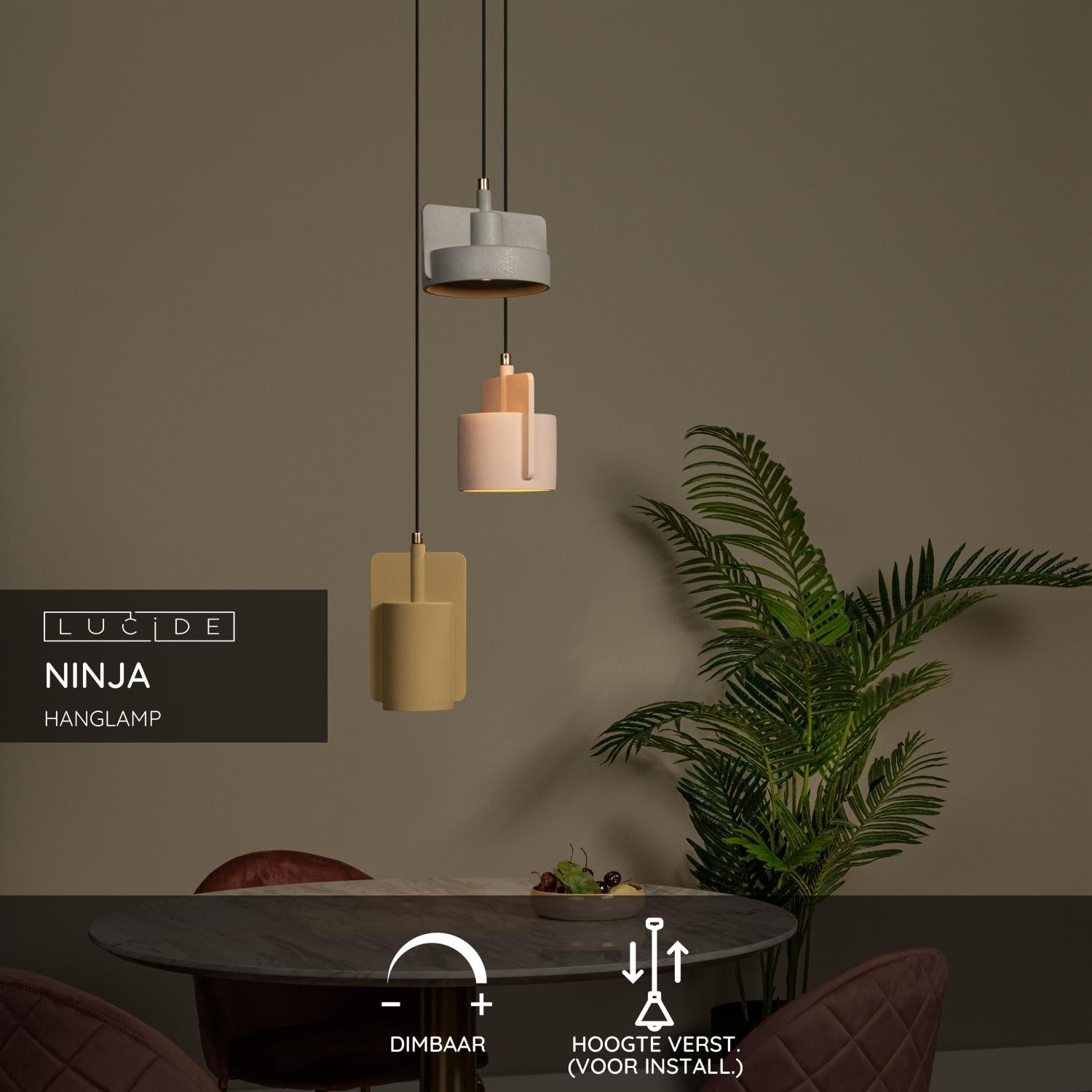 Lucide hanglamp NINJA - 3xE27 - Multicolor – vtwonen shop