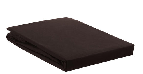 Ambiante hoeslaken Cotton Uni HL - 90x200 cm - bruin