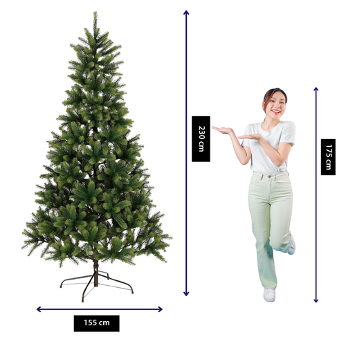 Black Box Trees Toronto Deluxe Kerstboom - Kunstboom met Volle Uitstraling en 1562 Takken - Kerstversiering voor Binnen - Scharnierconstructie voor