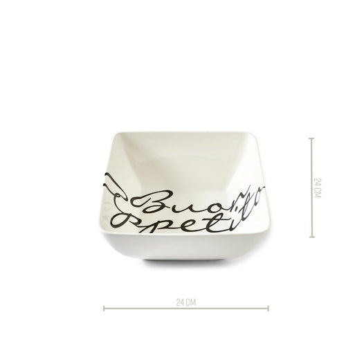 Rivièra Maison Buon Appetito Bowl L - Porselein - Off White - vtwonen shop