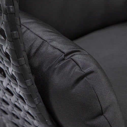 Home Deluxe Polyrotan Hangstoel TWIN Zwart Met Regenhoes - vtwonen shop