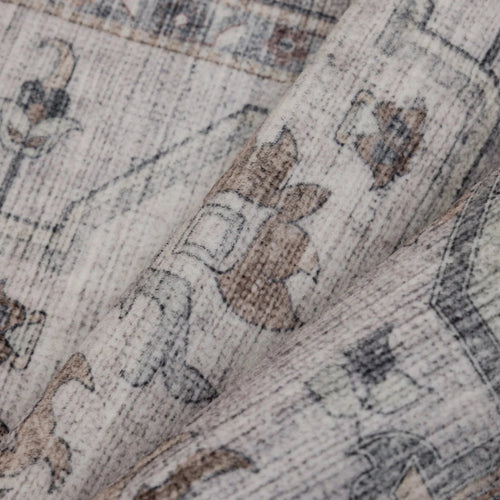 Mrcarpet Vintage Loper Vloerkleed wasbaar Beige/blauw Luca 80x250cm 80 x 250cm